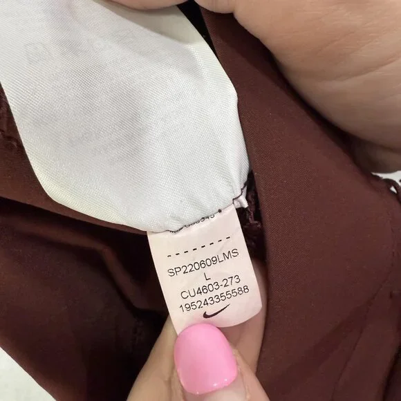 Nike Dri-FIT Pants Womens Large Brown CU4603-273 Lightweight Jogger Athletic - Picture 12 of 13